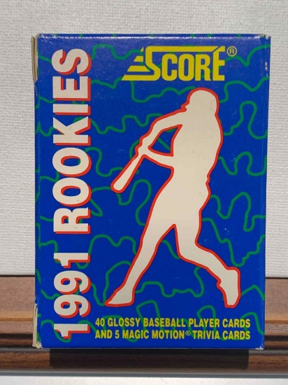 1991 score 1991 rookies 40 glossy baseball player cards and five magic motion trivia cards