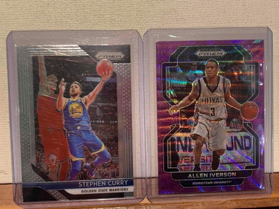 assorted Basketball Cards Iverson, CUrry