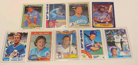 assorted George Brett Baseball Cards