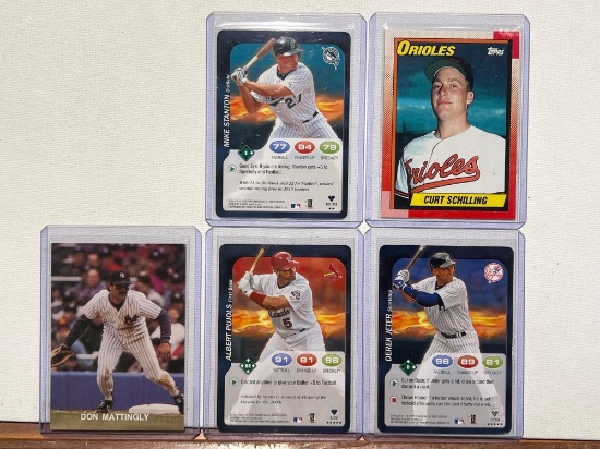 Lot of 5 Topps Attax cards Mattingly Promo. and Curt Shilling Rookie