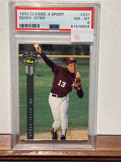 1992 CLASSIC 4 SPORT DEREK JETER Rookie PSA 8