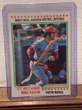 1978 Topps Pete rose 77 record breaker baseball card