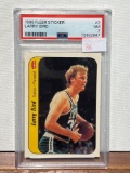 1986 FLEER STICKER LARRY BIRD PSA 7