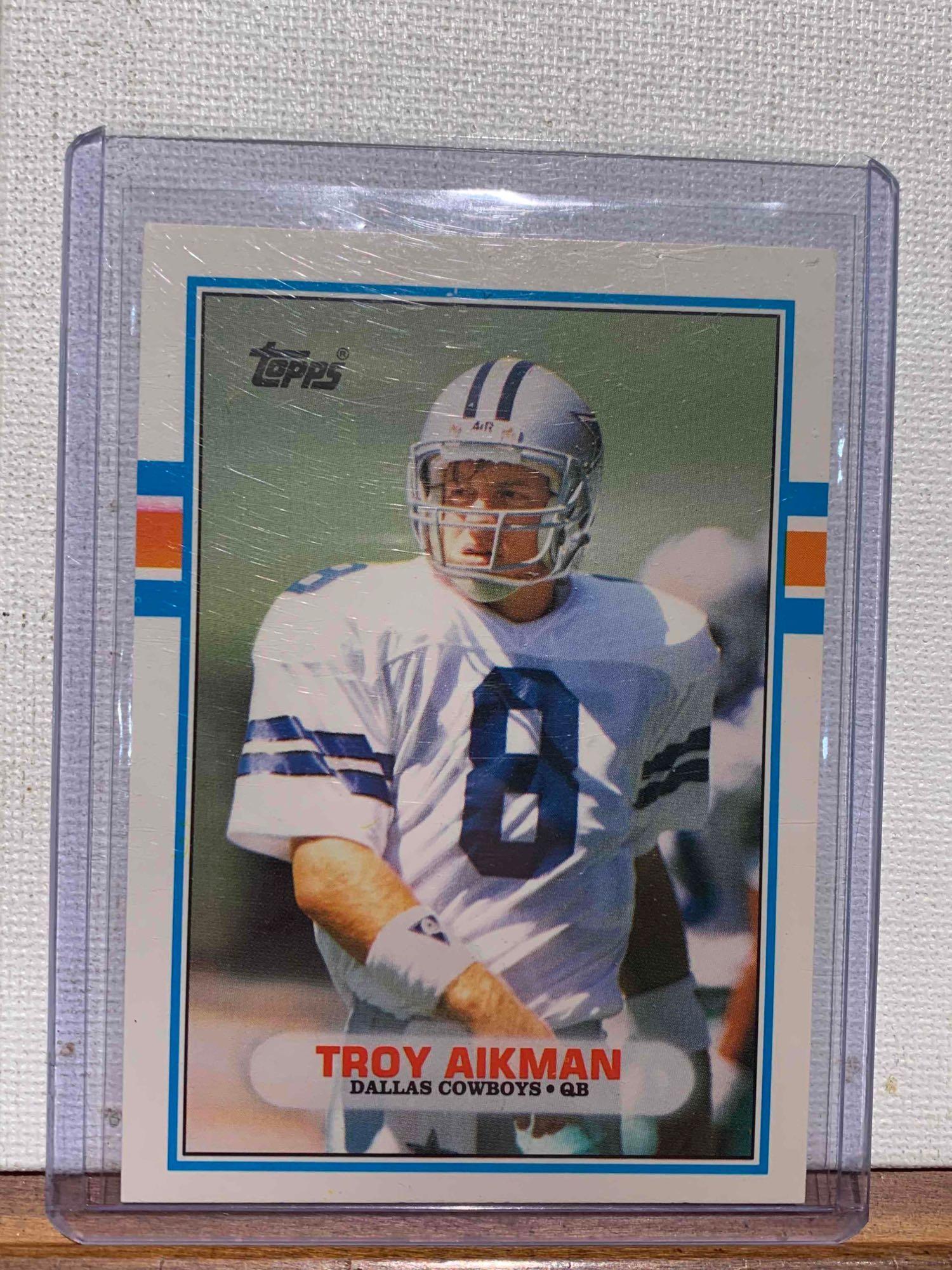 Sold at Auction: Autographed Troy Aikman Football w/ Display