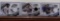 assorted game, worn material baseball cards Cruz, Hayes, Burnes
