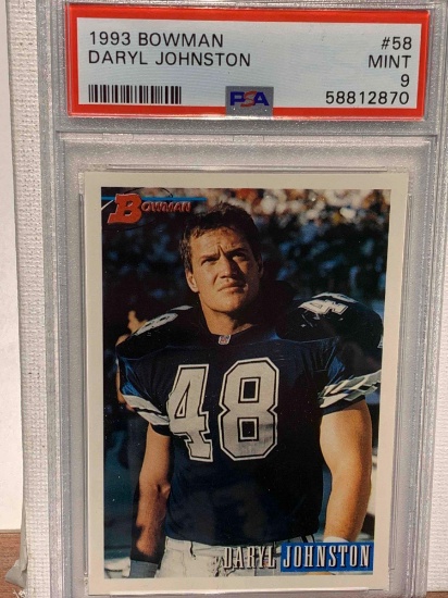 1993 Bowman Daryl Johnston PSA 9 football card