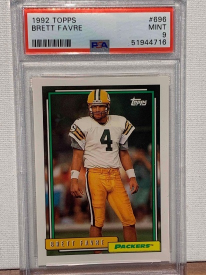 1992 Topps Brett Favre PSA 9 football card