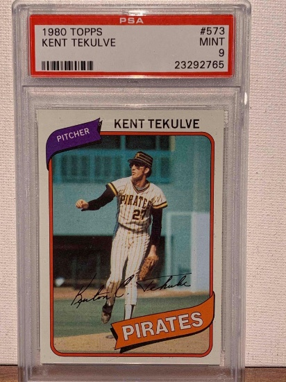 1980 topps Kent Tekulve PSA 9 baseball card