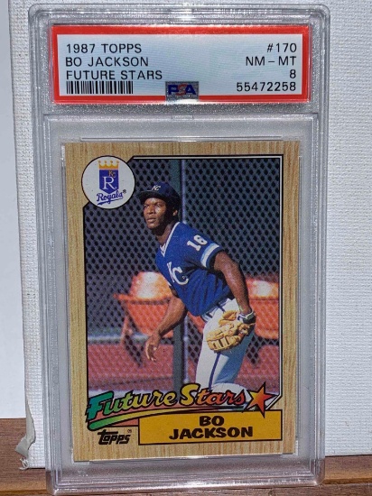1987 Topps Bo Jackson PSA 8 baseball card