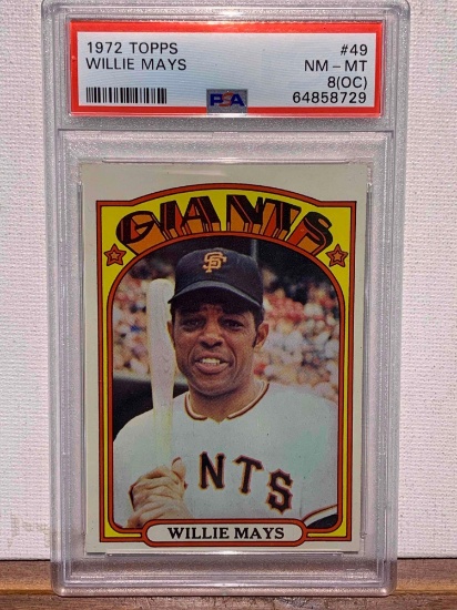 1972 Topps Willie Mays PSA 8