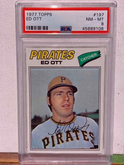 1977 Topps Ed Ott PSA 8 baseball card