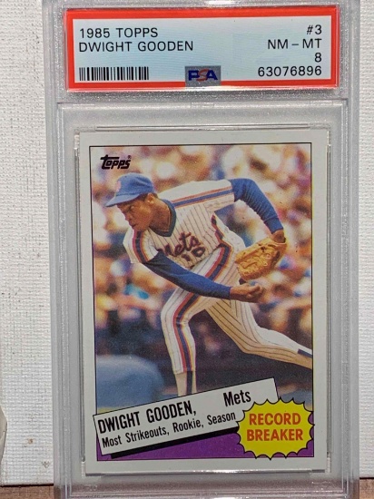 1985 Topps Dwight Gooden PSA 8 baseball card
