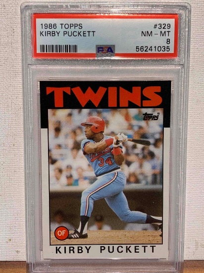 1986 Topps Kirby Puckett PSA 8 baseball card