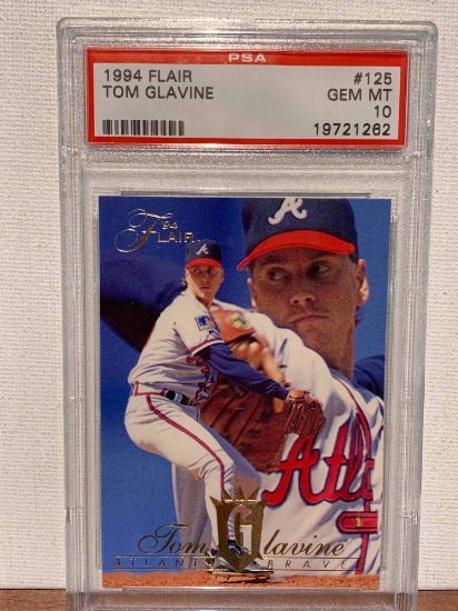 1994 flair Tom Glavine PSA 10 baseball card