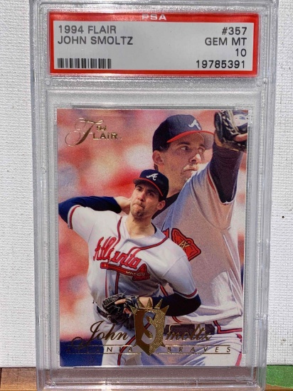 1994 flair John Smoltz PSA 10 baseball card