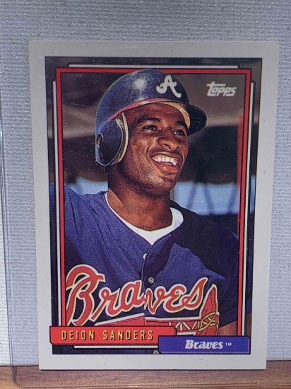 1992 Topps Deion Sanders baseball card