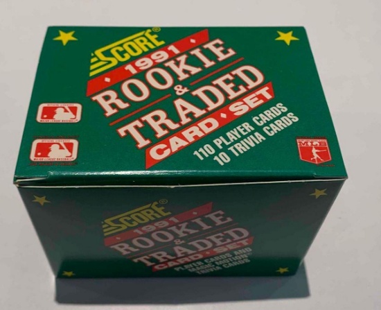 1991 score rookie and traded card player cards and Magic Motion trivia cards
