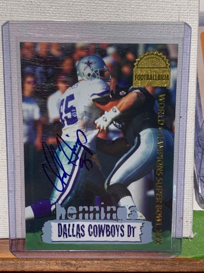 1986 collectors edge Chad henning?s autograph football card