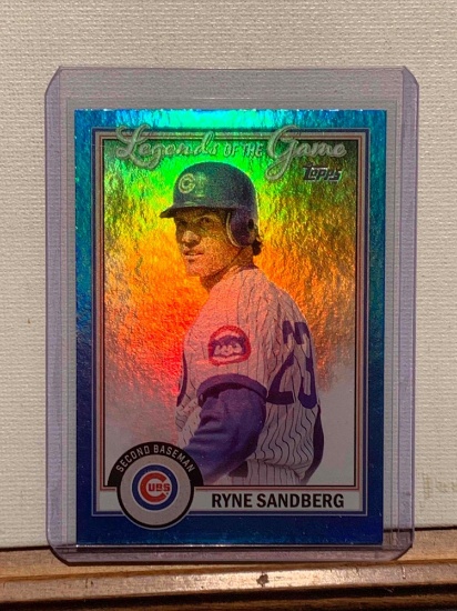 2023 tops legends of the game, blue border Ryne Sandberg baseball card