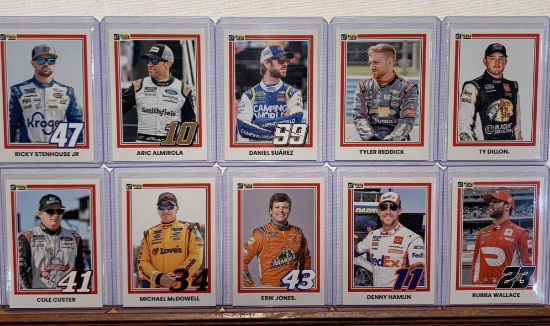 Assorted Racing cards, Wallace, Hamlin, Jones, McDowell, Custer, Stenhouse Jr, Almirola, Suarez,