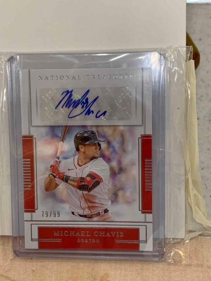 2020 Panini Michael Chavis national treasure autographed baseball card