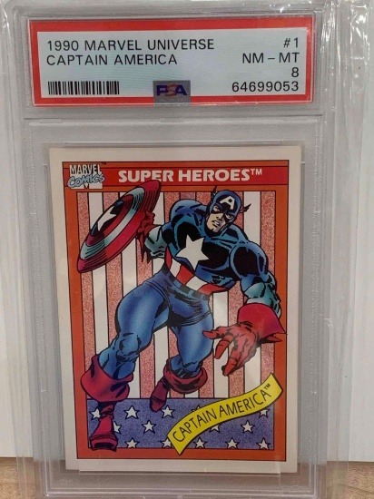 1990 Marvel universe Captain America PSA eight card