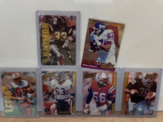 assorted action, packed football cards