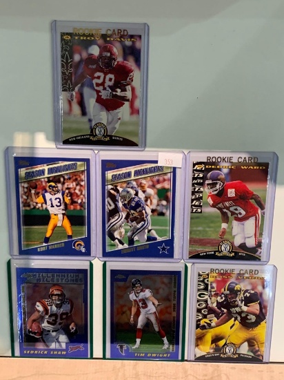 assorted football cards