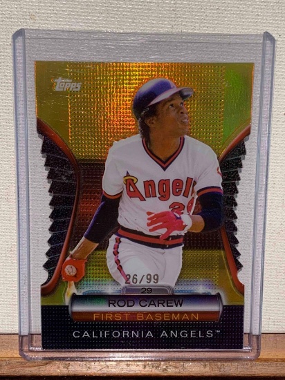 2012 Topps holographic rod Carew baseball game
