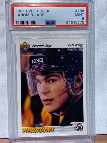 1991 upper deck Jaromir Jagr Hockey card PSA 9