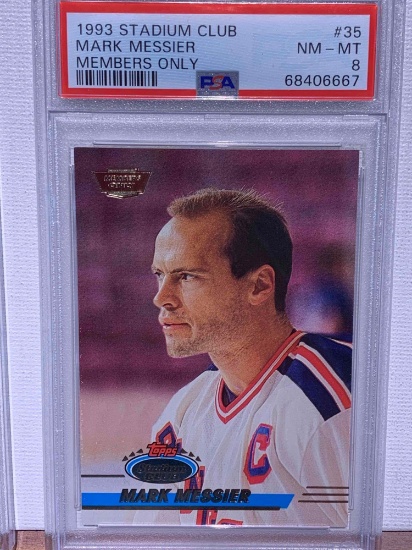 1993 stadium club Mark Messier hockey card PSA 8