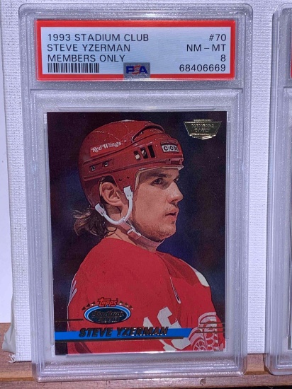 1993 stadium club Steve Yzerman PSA 8 hockey card