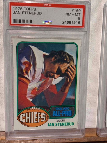 1976 Topps Jan Stenerud PSA 8 football card