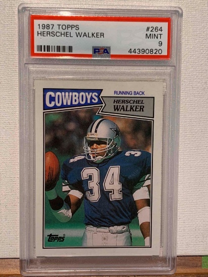 1987 Topps Herschel Walker PSA 9 football card