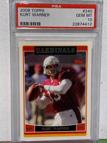2006 Topps Kurt Warner PSA 10 football card