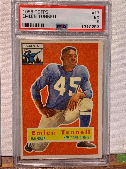 1956 Topps Emlen Tunnell PSA 5 football card
