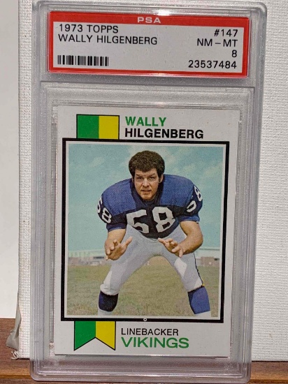 1973 Topps Wally Hilgenberg PSA 8 football card
