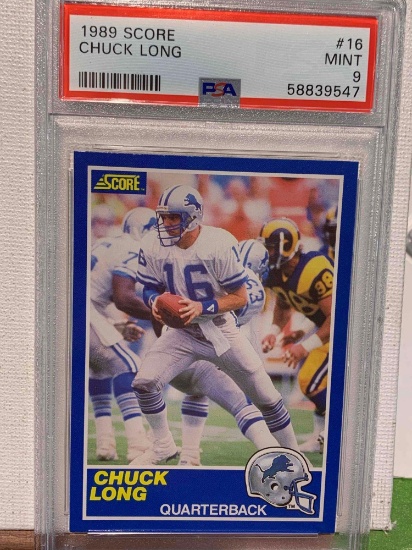 1989 score Chuck Long PSA 9 football card
