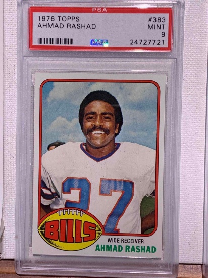 1976 Topps Ahmad Rashad PSA 9 football card