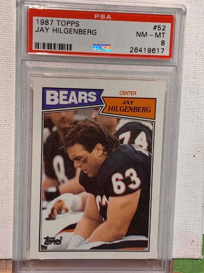 1987 Topps Jay Hilgenberg, PSA 8 football card