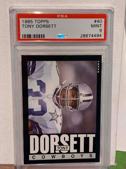 1985 Topps Tony Dorsett PSA 9 football card