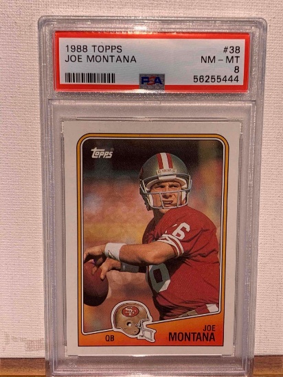 1988 Topps Joe Montana PSA 8 football card