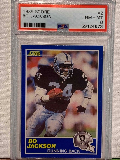 1989 score Bo Jackson PSA 8 football card
