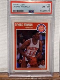 1989 fleer Dennis Rodman PSA 8 back