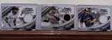 assorted game, worn material baseball cards Cruz, Hayes, Burnes