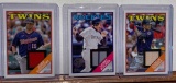 assorted game used memorabilia baseball cards, walker, Correa, Kirilloff