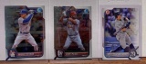 assorted baseball cards, Freeman, Volpe, Pujols