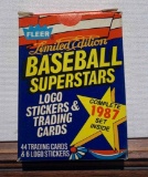 complete set 1987 fleer limit edition baseball superstars