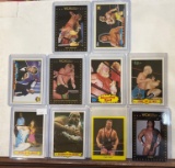 assorted wrestling cards, Morton, spot, Z ? man, Erich, Hart
