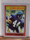 1976 Topps Chuck Foreman record breaker football card